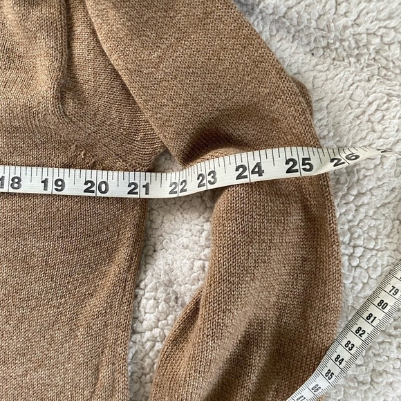 J. Crew 100% Merino Wool Faux Leather Pockets Tunic Sweater, Sz: Medium - Picture 7 of 11